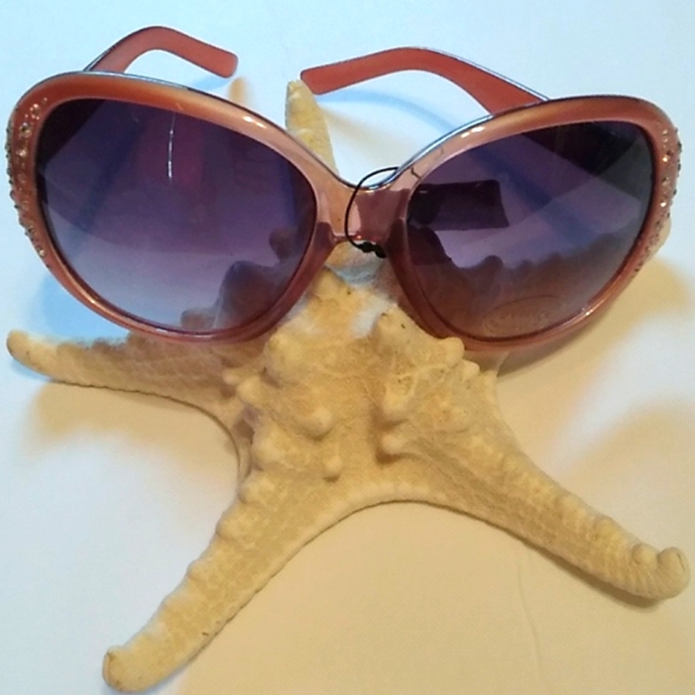 Nwt Sun Rayz Pink Crystal Sunglasses